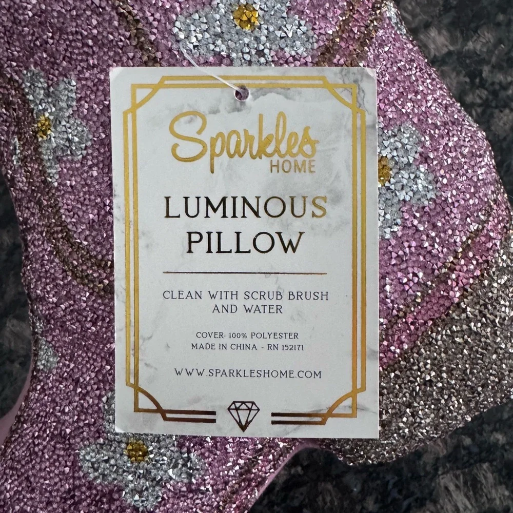 Pink Floral Boot Shaped Pillow - Picture 2 of 6